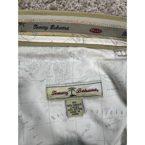 Tommy Bahama‎ Relax Pleated Front Casual Khaki Pants Mens 40x32 Tencel Cotton - Picture 8 of 12